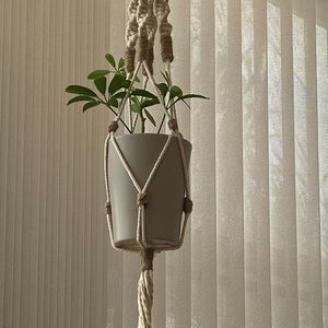 COPY - BOHO Macrame Plant hanger 26 inches Cotton